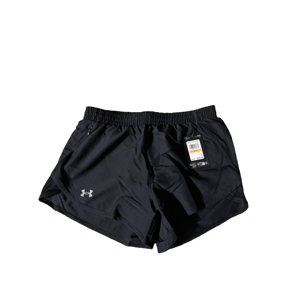 Under Armour UA Fly-By Women's 3" Running Shorts Black Size Small NWT 1382438